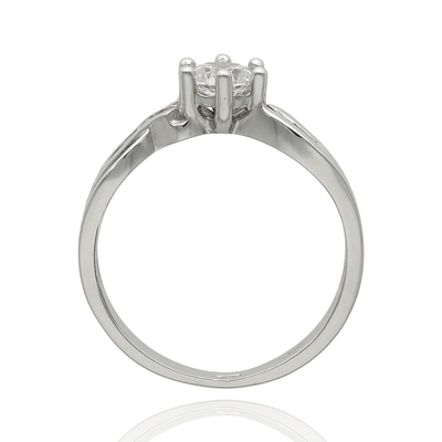 Fehér arany gyűrű 51-es méret (F19PPK/51)